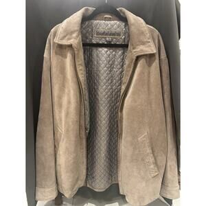 Leather Le Collezioni Structure Bomber Jacket Size Medium